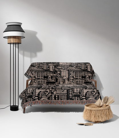 Urban Rhythm Woven Throw Blanket