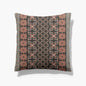 Vintage 70s Inspired Orange and Green Floral Stripe Throw Pillow