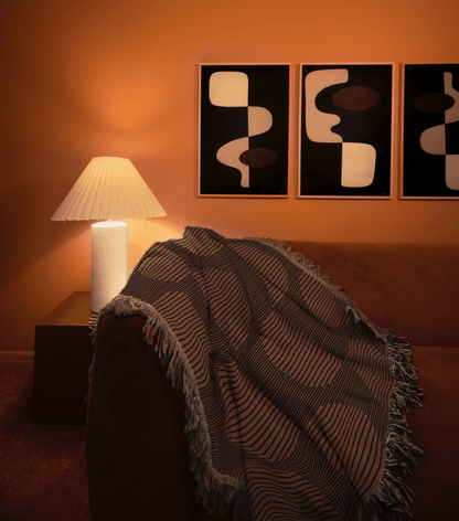 Burnt Orange Modern Minimalist Throw Blanket