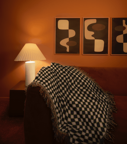Diamond Grid Woven Throw Blanket