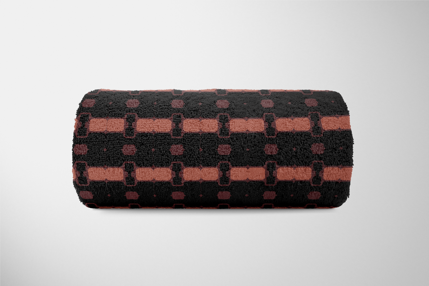 Black And Pink Geometric Psychedelic XL Towel