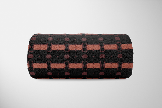 Black And Pink Geometric Psychedelic XL Towel