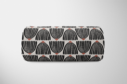 Mid Century Modern Black Flower Pattern Towel