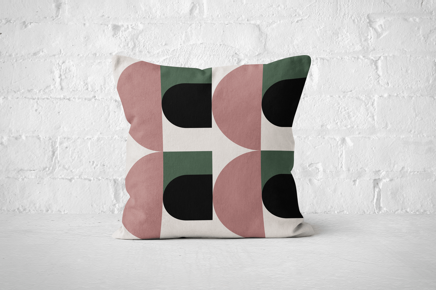 Retro Color Block Woven Pillow