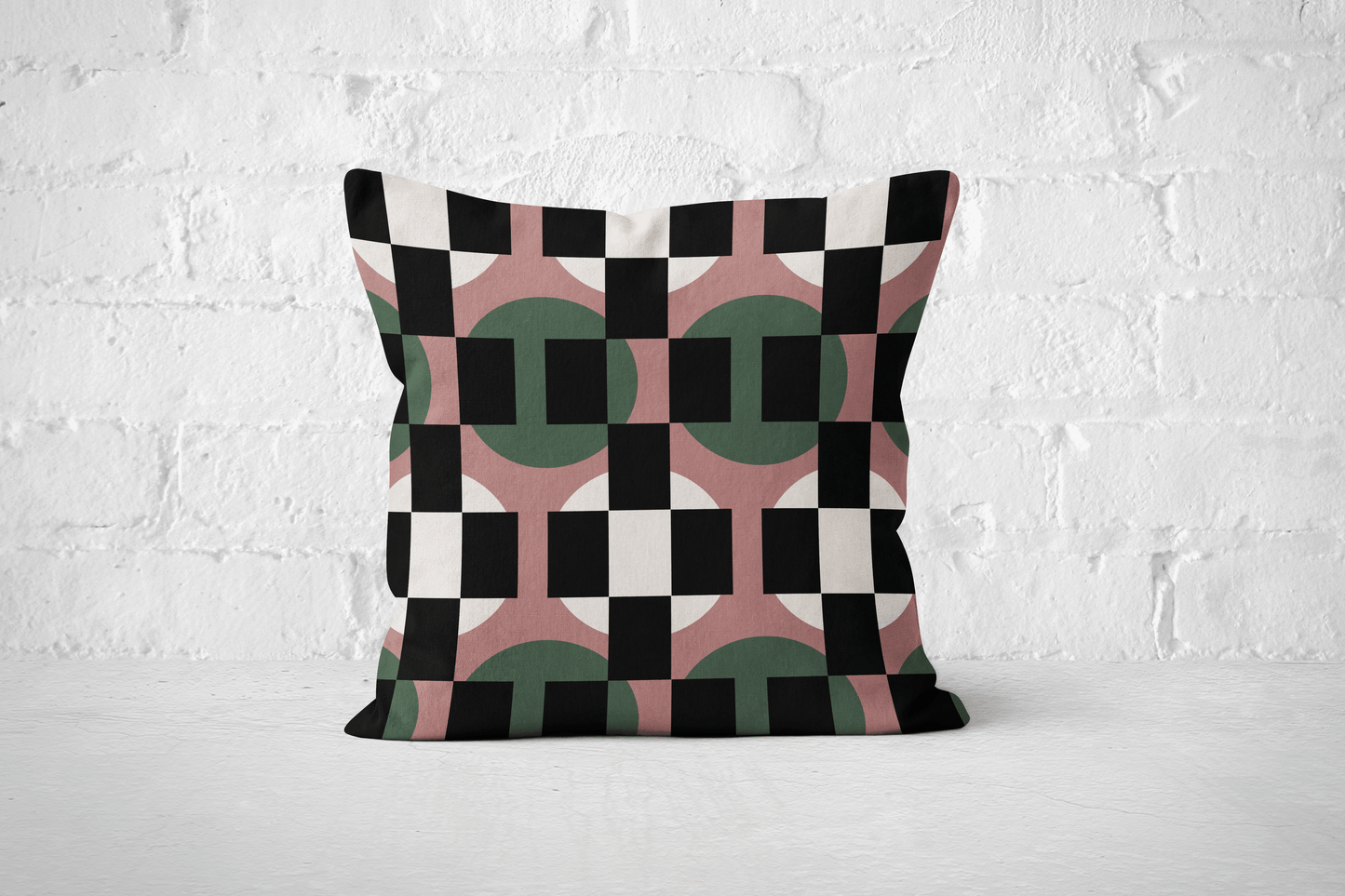 Geometric Retro Chic Woven Pillow