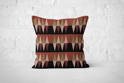 Geometric 1970s Throw Pillow