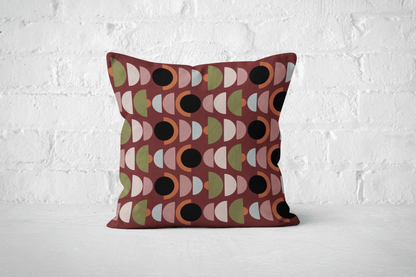 Modern Geometric Half-Moon Pattern Decorative Pillow