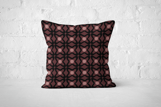 Retro Flower Motif Pillow