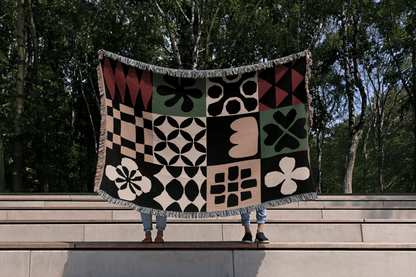 Modern Patchwork Throw Blanket