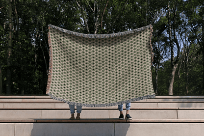Soft Green Diamond Cotton Blanket