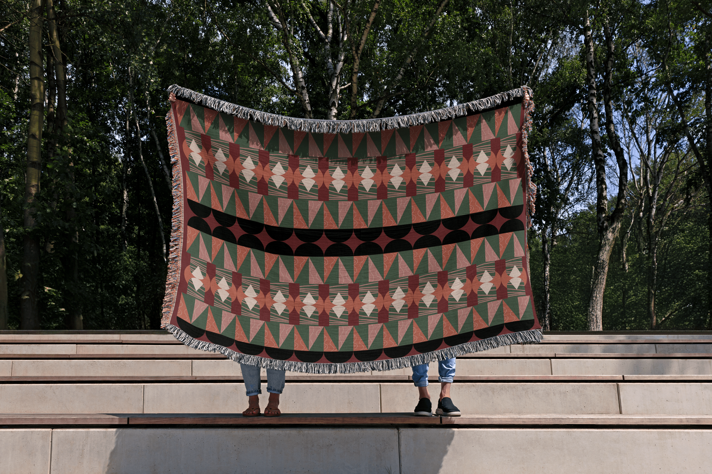 Southwestern Revival Woven Throw