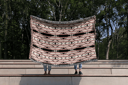 Dusty Rose Southwest Boho Blanket