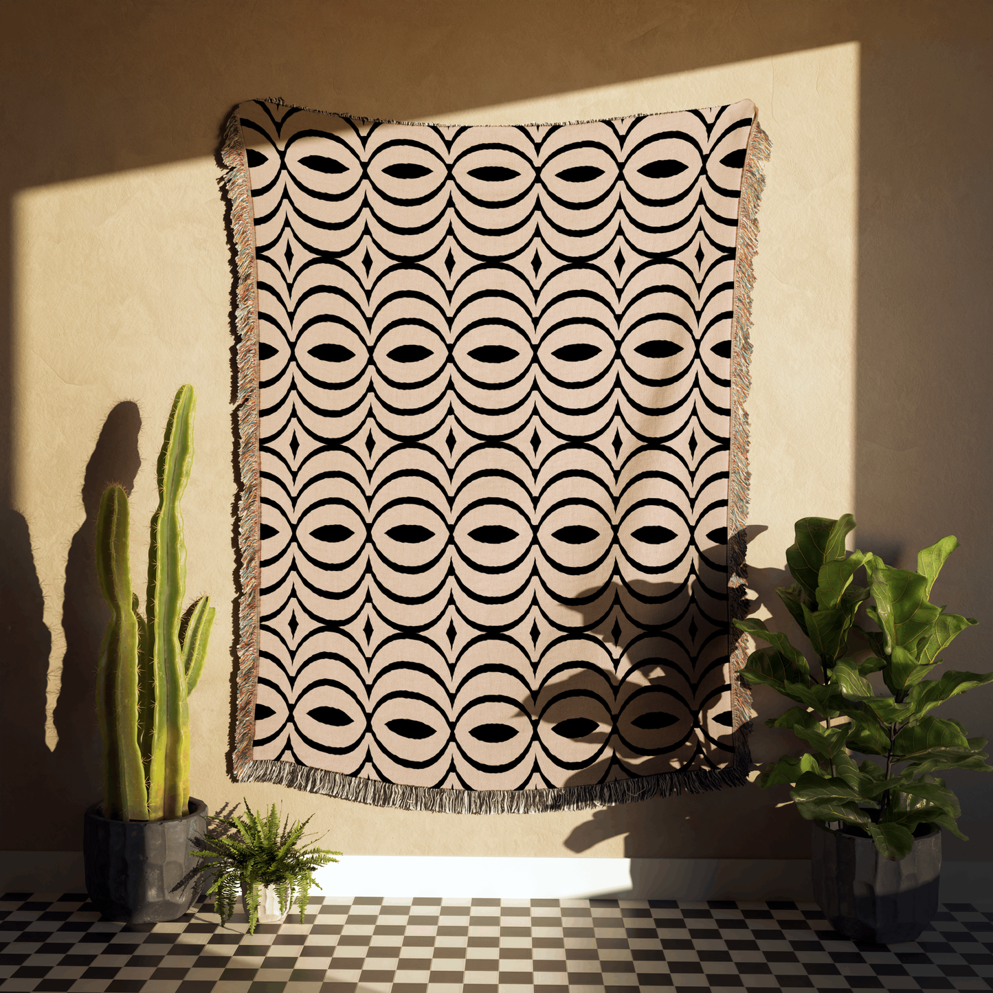 Orbital Harmony Woven Throw Blanket