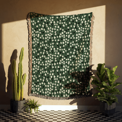 Wildflower Meadow Woven Throw Blanket