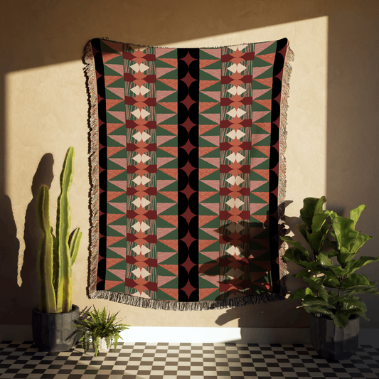 Southwestern Revival Woven Throw