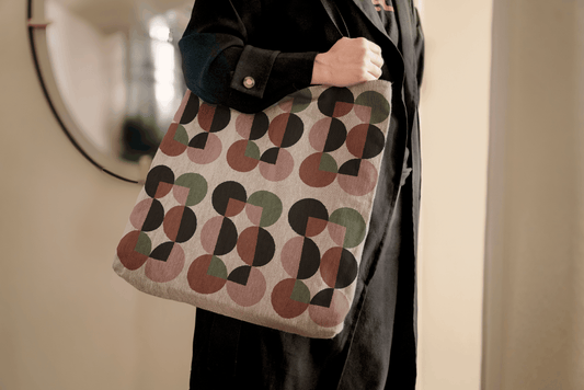 Modern Circles Geometric Tote Bag