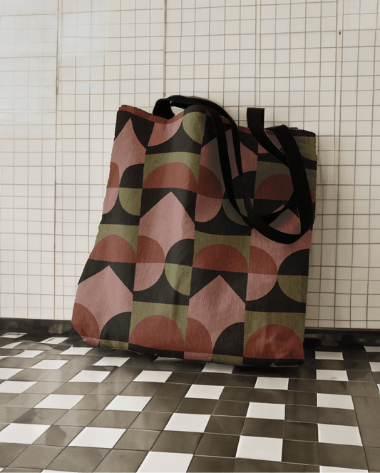 Modern Earth Tones Geometric Tote Bag