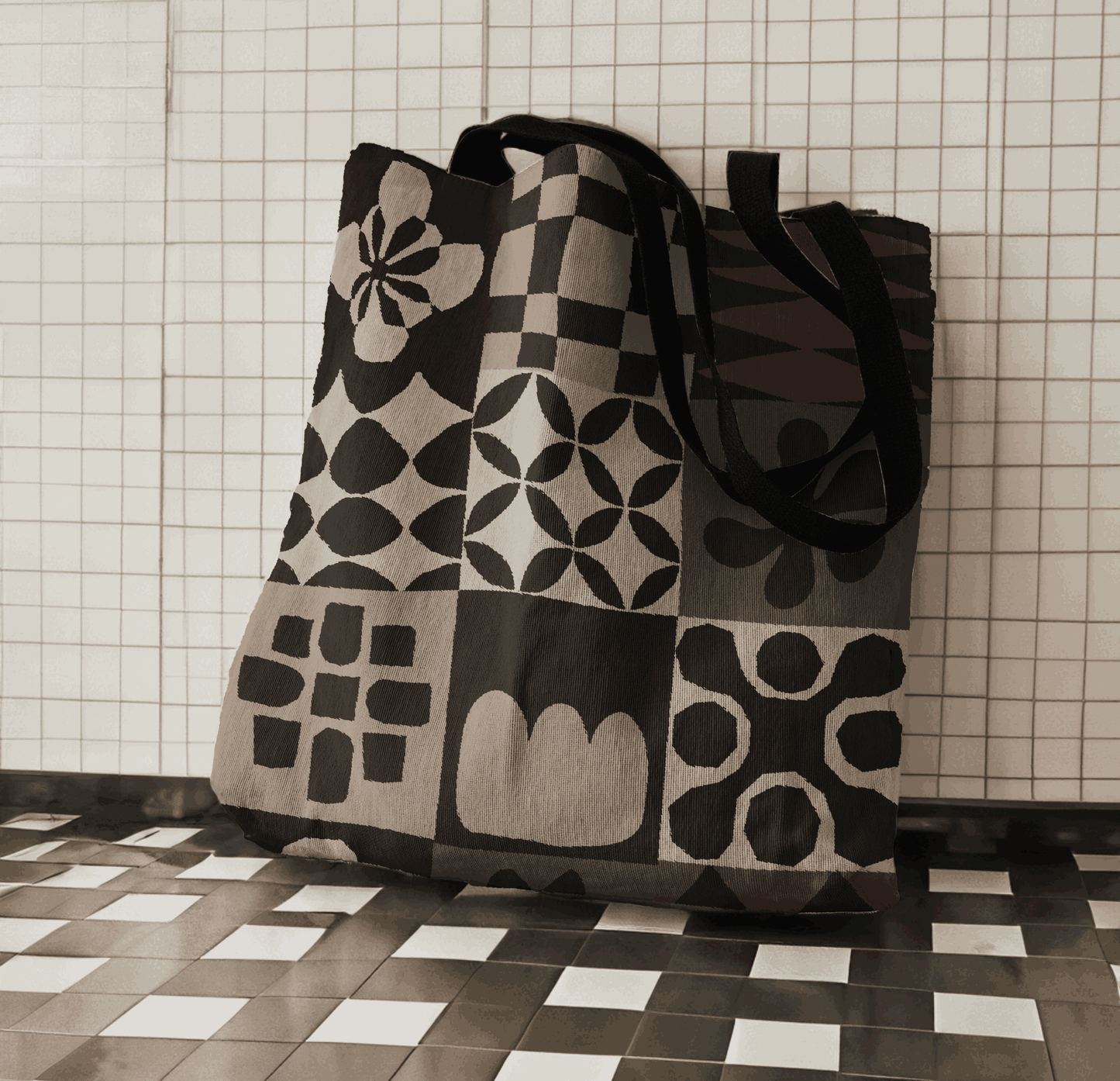 Modern Patchwork Pattern Tote Bag