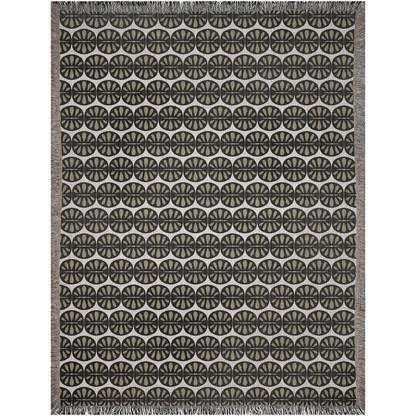 Khaki Modern Folk Woven Throw