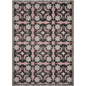 Black and Pink Boho Floral Tile Pattern Woven Cotton Throw Blankets - Taylor Bassam
