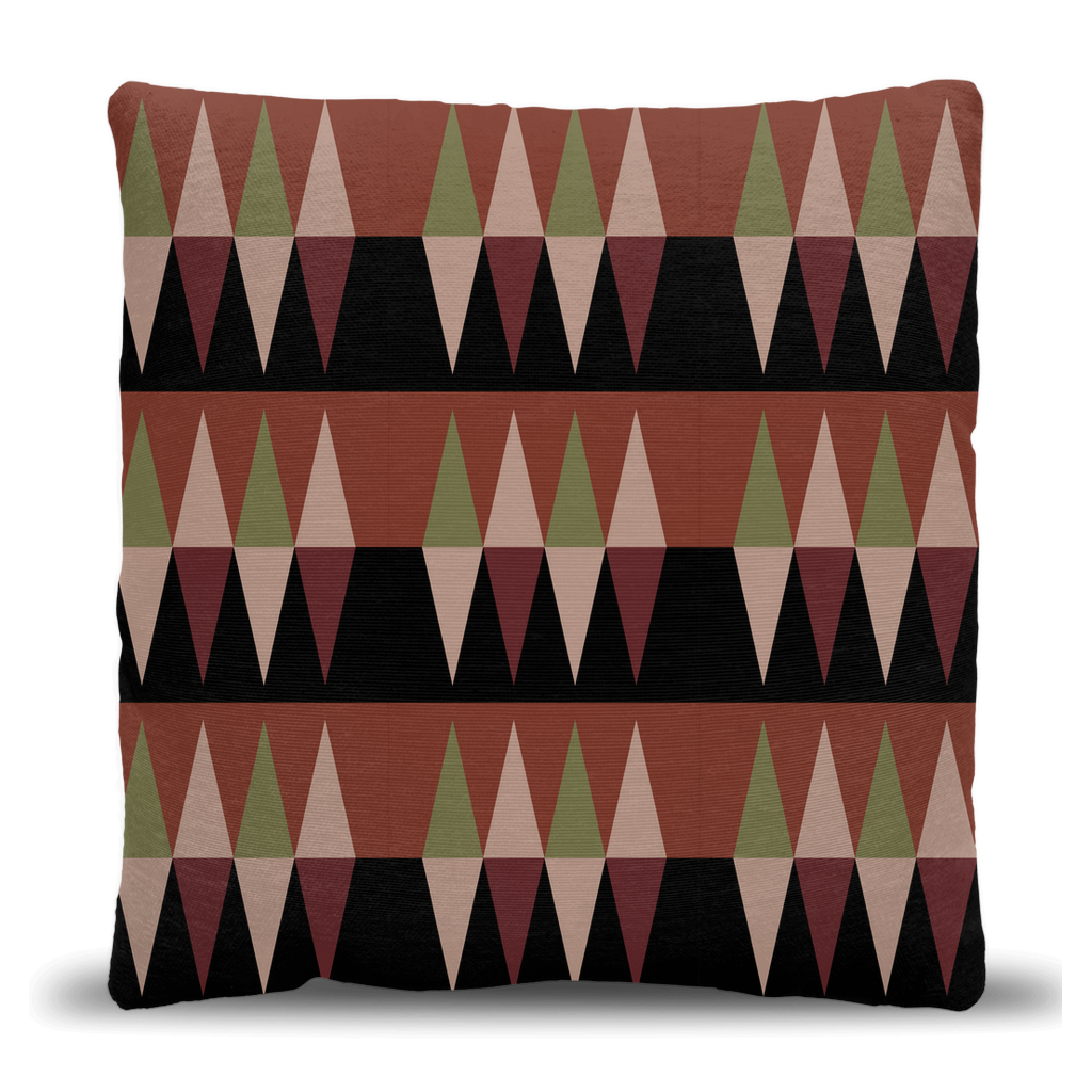 Geometric 1970s Throw Pillow