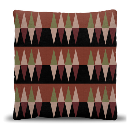 Geometric 1970s Throw Pillow