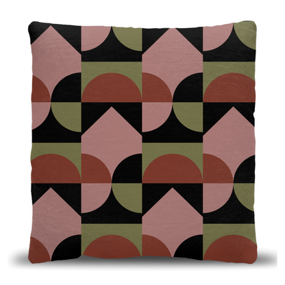 Modern Earthy Tones Geometric Throw Pillow