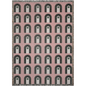 Pink and Black Brutalist Arches Woven Blanket