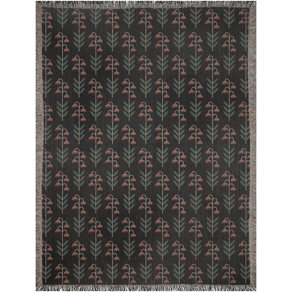 Modern Blooming Meadow Woven Throw Blanket