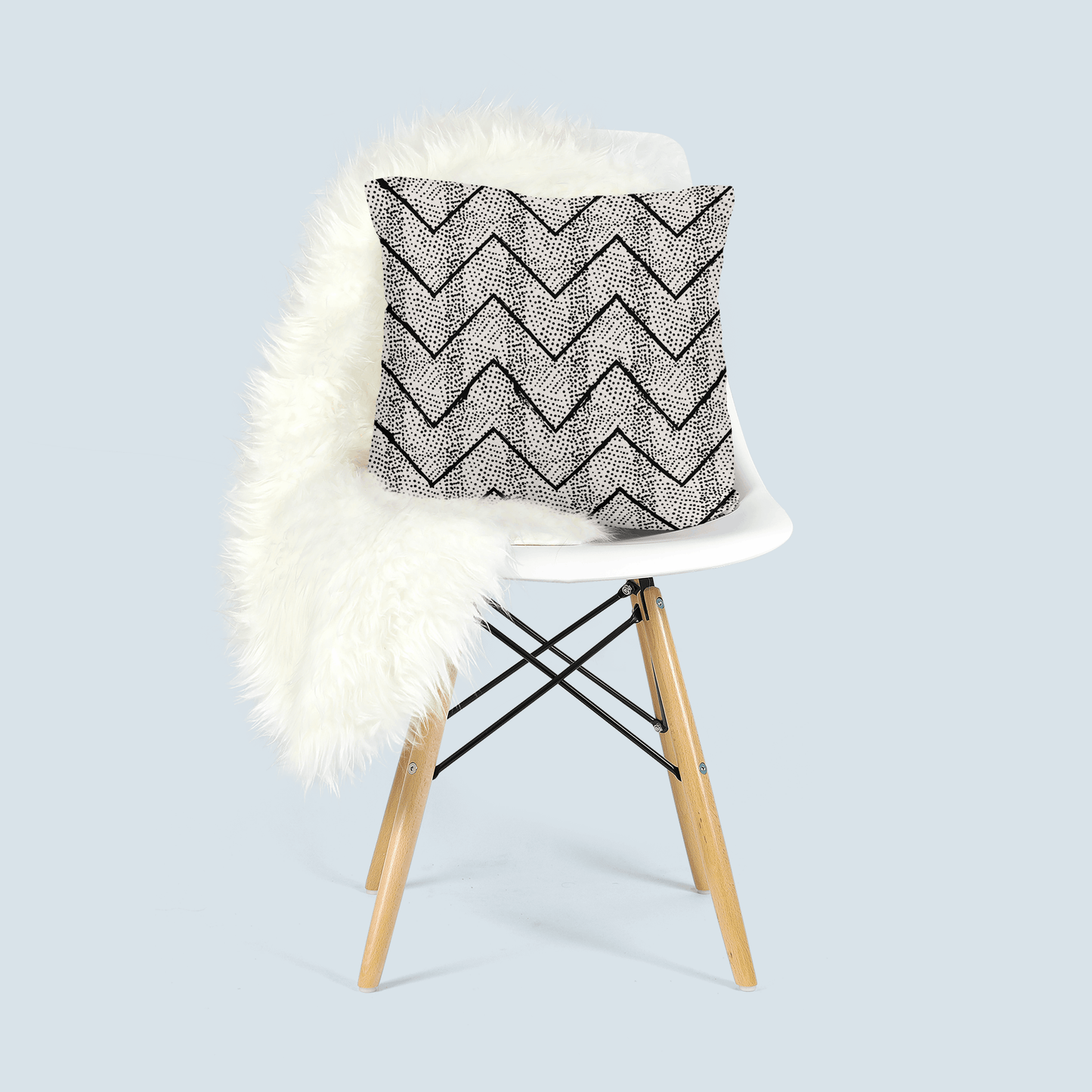 Dotted Chevron Woven Pillow