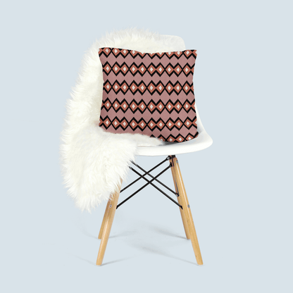 Geometric Diamond Pattern Throw Pillow