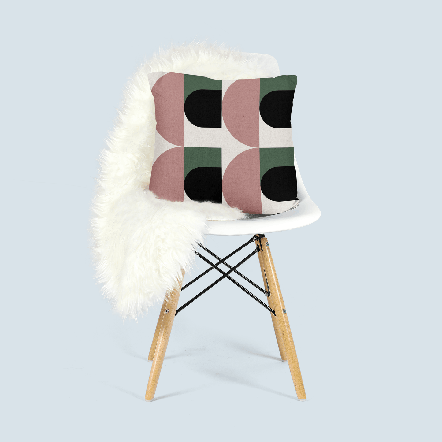 Retro Color Block Woven Pillow