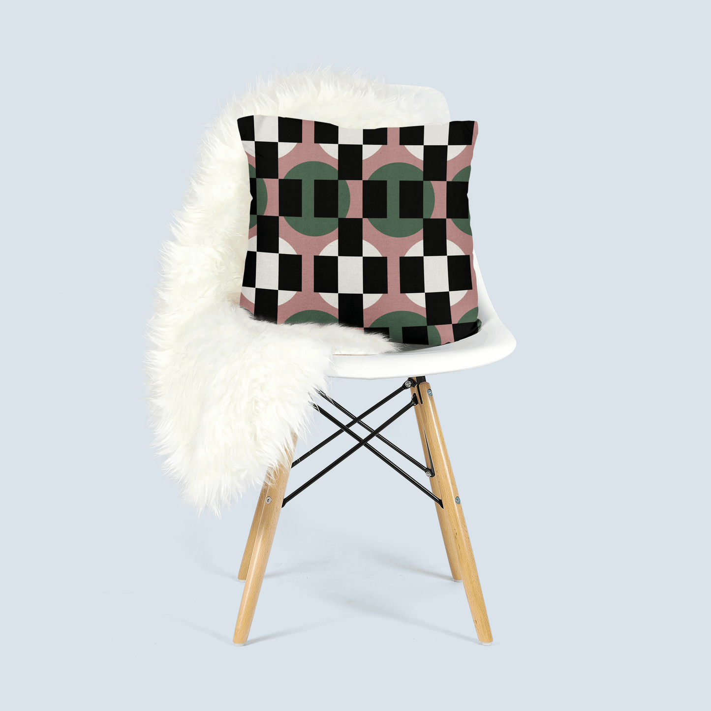 Geometric Retro Chic Woven Pillow