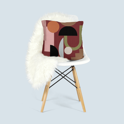 Bold Abstract Geometric Pattern Decorative Pillow