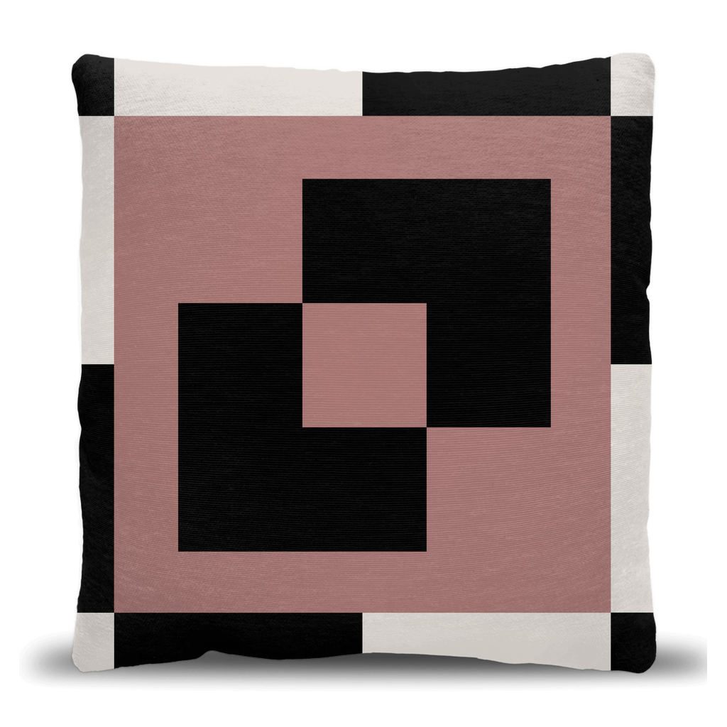 Modern Checker Geometric Minimalist Woven Pillow