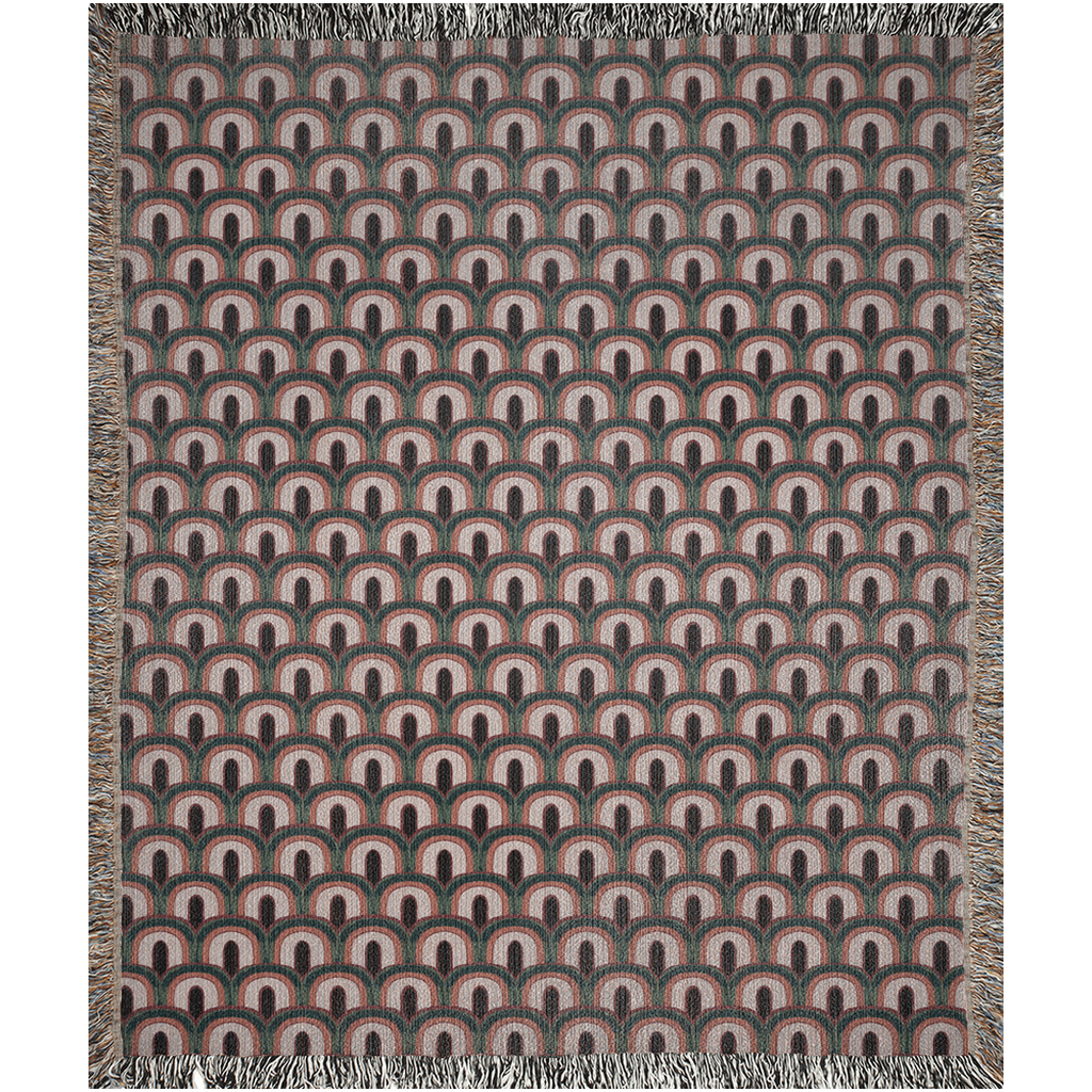 Retro Rainbow Arch Woven Blanket