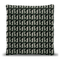 Green and Beige Abstract Modern Woven Pillow