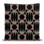 Earthy Geometric Checkered Throw Pillow