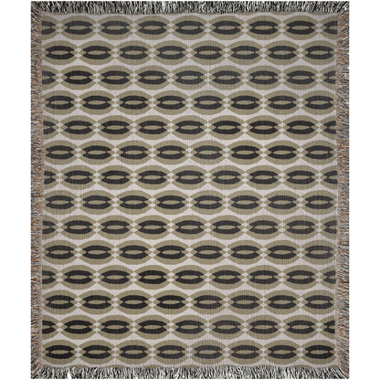 Khaki Retro Harmony Woven Throw Blanket