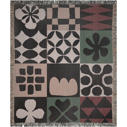 Modern Patchwork Throw Blanket