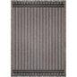Stripe Woven Cotton Blanket in Black and Warm Beige