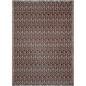 Terracotta, Black, and Beige Geometric Woven Cotton Blanket