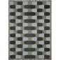Modern Blue and Green Geometric Woven Throw Blanket