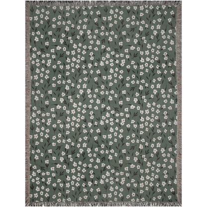 Wildflower Meadow Woven Throw Blanket