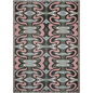 Vibrant Psychedelic Cotton Blanket in Green, Pink, Blue, and Black