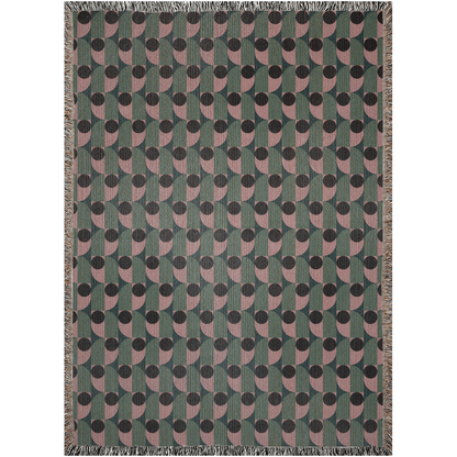Olive Lunar Woven Throw Blanket