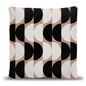 Modern Monochrome Geometric Woven Pillow