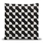 Checkered Op-Art Woven Pillow