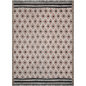 Diamond Trellis Woven Cotton Blanket in Beige and Black