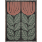 Terra Cotta And Green Matisse Flower Woven Cotton Throw Blankets - Taylor Bassam